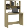 Psací stůl s policemi 102x45x148 cm kompozitní dřevo [823005] (Barva Kouřový dub)