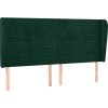 Čelo postele typu ušák 183x23x118/128 cm samet [3118159] (Barva Tmavě zelená)