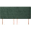 Čelo postele typu ušák 183x23x118/128 cm samet [3118159] (Barva Tmavě zelená)