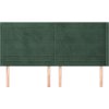 Čelo postele typu ušák 183x16x118/128 cm samet [3119783] (Barva Tmavě zelená)