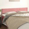 Čela postele 180x5x78/88 cm samet [346184] (Barva Tmavě moddrá)