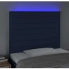 Čelo postele s LED 90x5x118/128 cm textil [3122549] (Barva Tmavě hnědá)