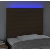Čelo postele s LED 90x5x118/128 cm textil [3122549] (Barva Tmavě hnědá)