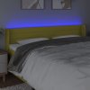 Čelo postele s LED 183 x 16 x 78/88 cm textil [3123391] (Barva Tmavě šedá)
