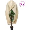 Ochranné návleky na rostliny na zip 2 ks 70 g/m² 2,36 x 2 m [3203531] (Barva Béžová)