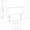 Čelo postele typu ušák 93x23x78/88 cm samet [3117182] (Barva Černá)