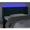 Čelo postele s LED 93 x 16 x 78/88 cm samet [3123276] (Barva Tmavě moddrá)