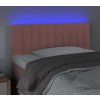 Čelo postele s LED 90x5x78/88 cm samet [3121889] (Barva Tmavě zelená)