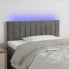 Čelo postele s LED 90x5x78/88 cm samet [3121889] (Barva Tmavě zelená)