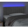 Čelo postele s LED 90x5x78/88 cm samet [3121889] (Barva Tmavě zelená)