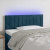 Čelo postele s LED 90x5x78/88 cm samet [3121889] (Barva Tmavě zelená)