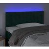 Čelo postele s LED 90x5x78/88 cm samet [3121889] (Barva Tmavě zelená)
