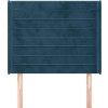 Čelo postele typu ušák 83x16x118/128 cm samet [3119750] (Barva Světle šedá)