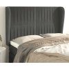 Čelo postele typu ušák 147x23x118/128 cm samet [3118242] (Barva Světle šedá)