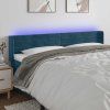 Čelo postele s LED 163 x 16 x 78/88 cm samet [3123430] (Barva Světle šedá)
