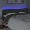 Čelo postele s LED 163 x 16 x 78/88 cm samet [3123430] (Barva Světle šedá)