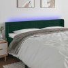 Čelo postele s LED 163 x 16 x 78/88 cm samet [3123430] (Barva Světle šedá)