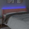 Čelo postele s LED 163 x 16 x 78/88 cm samet [3123430] (Barva Světle šedá)