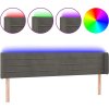 Čelo postele s LED 163 x 16 x 78/88 cm samet [3123430] (Barva Světle šedá)