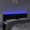 Čelo postele s LED 144x5x78/88 cm samet [3121902] (Barva Tmavě moddrá)