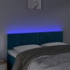 Čelo postele s LED 144x5x78/88 cm samet [3121902] (Barva Tmavě moddrá)
