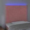 Čelo postele s LED 80x5x118/128 cm samet [3122314] (Barva Světle šedá)
