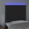 Čelo postele s LED 80x5x118/128 cm samet [3122314] (Barva Světle šedá)