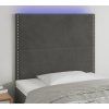 Čelo postele s LED 80x5x118/128 cm samet [3122314] (Barva Světle šedá)
