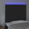 Čelo postele s LED 80x5x118/128 cm samet [3122594] (Barva Světle šedá)