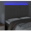 Čelo postele s LED 144x5x118/128 cm samet [3122710] (Barva Světle šedá)
