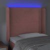 Čelo postele s LED 83 x 16 x 118/128 cm samet [3123938] (Barva Světle šedá)