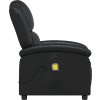 Masážní polohovací křeslo umělá kůže [371782] (Barva Černá)