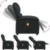 Masážní polohovací křeslo umělá kůže [371782] (Barva Černá)