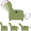 Masážní polohovací křeslo samet [371810] (Barva Tmavě zelená)