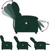 Masážní polohovací křeslo samet [371810] (Barva Tmavě zelená)