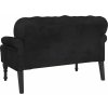 Lavice s opěradlem 119,5 x 64,5 x 75 cm samet [372161] (Barva Černá)