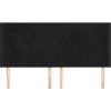 Čelo postele typu ušák 163x16x118/128 cm samet [3119636] (Barva Černá)