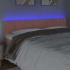 Čelo postele s LED 160x5x78/88 cm samet [3121671] (Barva Růžová)