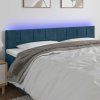 Čelo postele s LED 160x5x78/88 cm samet [3121671] (Barva Růžová)