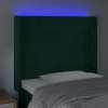 Čelo postele s LED 83 x 16 x 118/128 cm samet [3124078] (Barva Světle šedá)