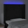 Čelo postele s LED 83 x 16 x 118/128 cm samet [3124078] (Barva Světle šedá)