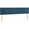 Čelo postele 2 ks 80 x 5 x 78/88 cm samet [346072] (Barva Tmavě moddrá)