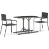 3dílný zahradní jídelní set [3072480] (Barva Šedá)