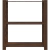 3patrový úložný regál 80x38x90 cm masivní borové dřevo [373397] (Barva Hnědá)