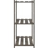 3patrový úložný regál 80x38x90 cm masivní borové dřevo [373397] (Barva Hnědá)