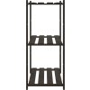 3patrový úložný regál 80x38x90 cm masivní borové dřevo [373397] (Barva Hnědá)