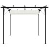 Pergola se zatahovací střechou 3x3 m ocel 180 g/m² [49325] (Barva Krémová)