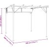 Pergola se zatahovací střechou 3x3 m ocel 180 g/m² [49325] (Barva Krémová)