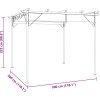 Pergola se zatahovací střechou 3x3 m ocel 180 g/m² [49325] (Barva Krémová)