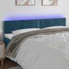 Čelo postele s LED 160x5x78/88 cm samet [3121526] (Barva Světle šedá)